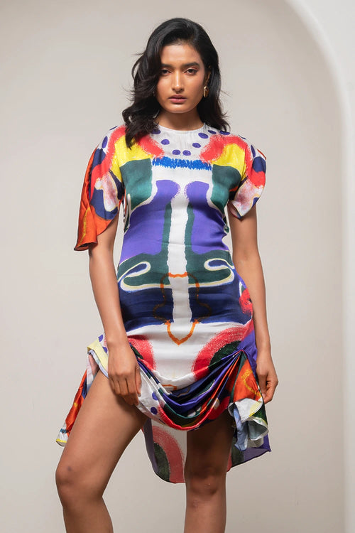 Varen Draped Mini Dress