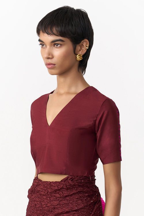 Konar Burgundy Blouse