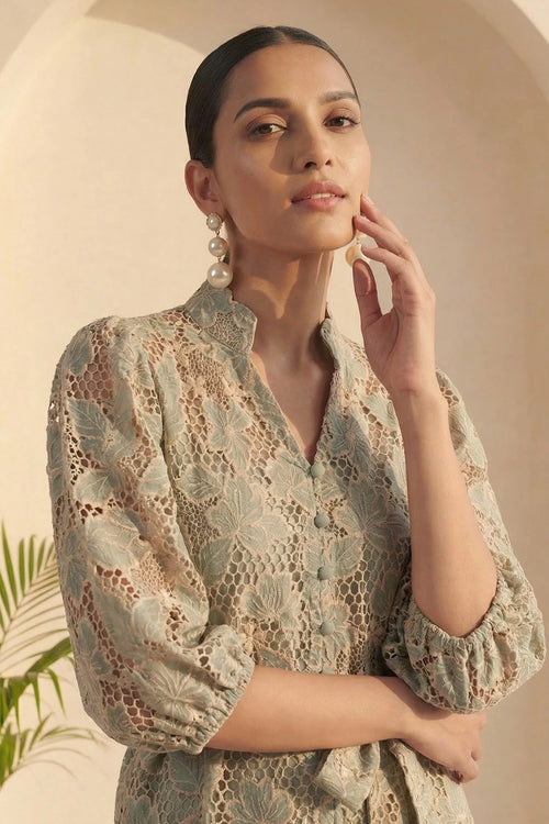 Sage Elan Midi Dress