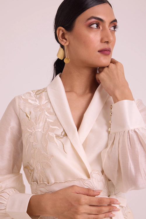 Murphy Broach Wrap Top And Skirt Set