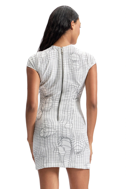 Entangled Mesh Tactical Mini Dress