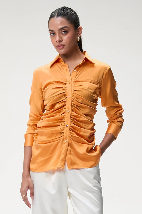 Coral Bustier Shirt