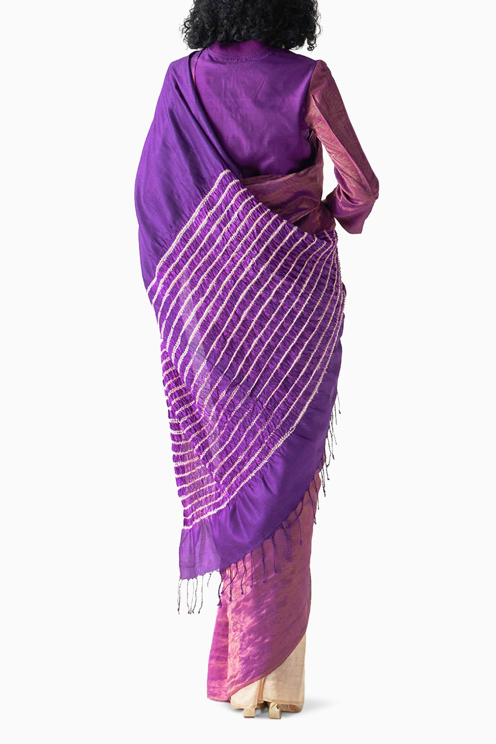 Purple Metal Ombre Saree