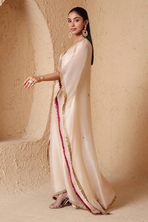 Mehrang Ivory Kaftan Set
