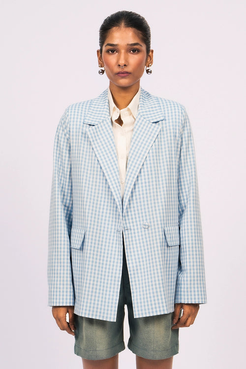 Gingham Blazer