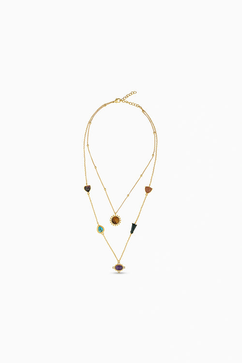 Stone Struck Layered Necklace