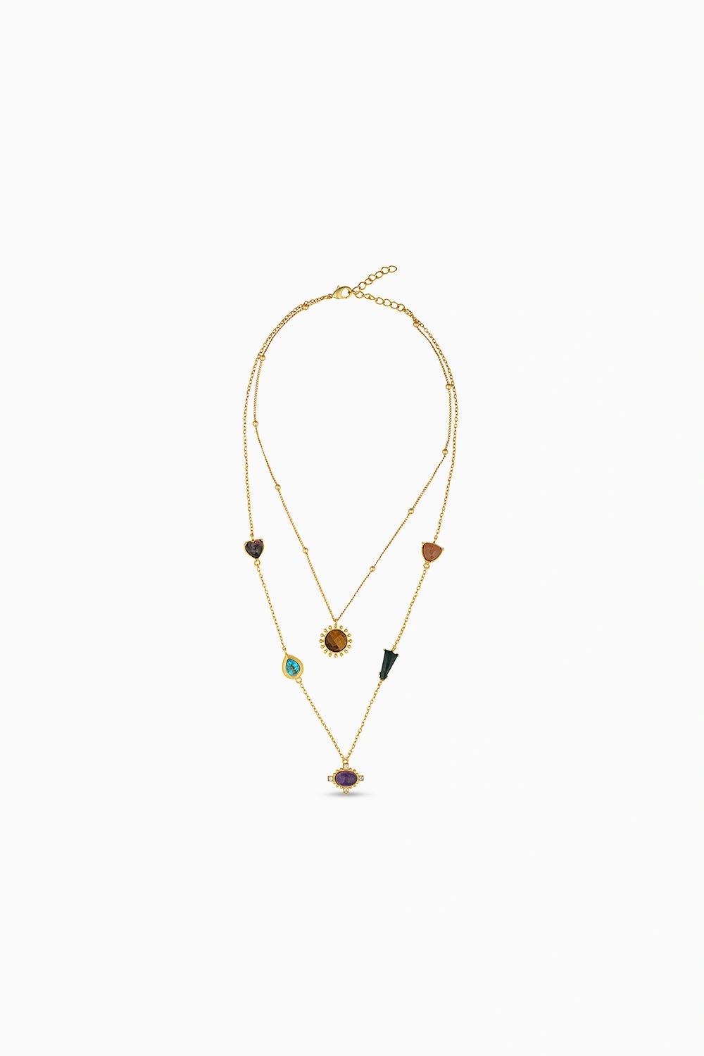 Stone Struck Layered Necklace