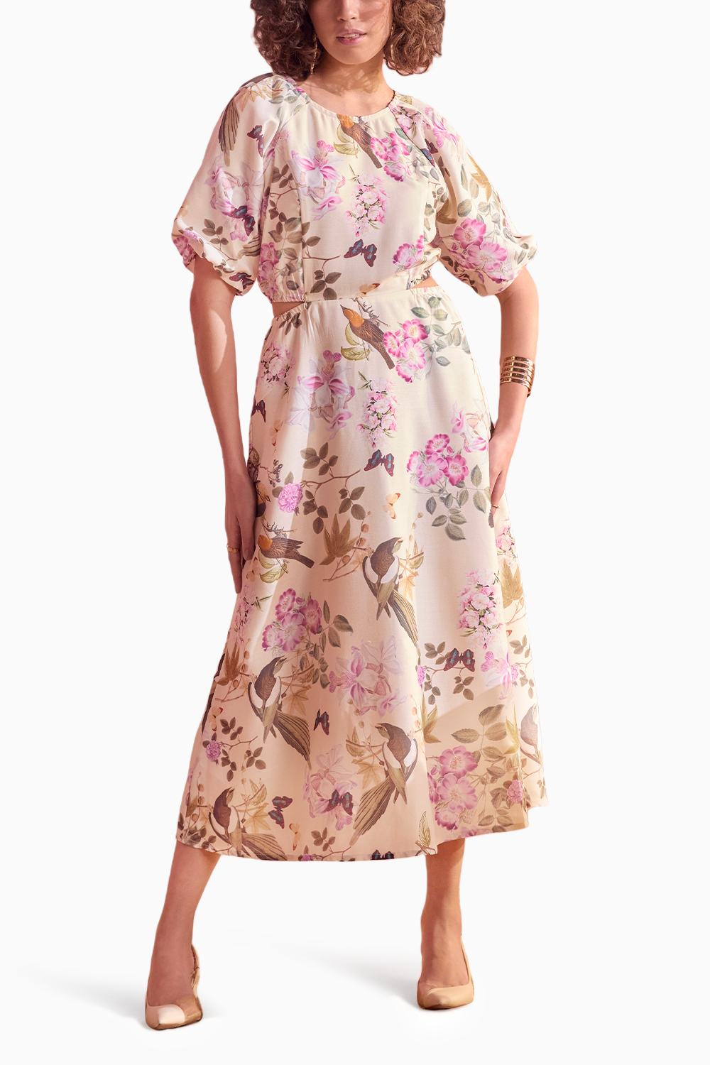 Dainty Floral Midi Dress