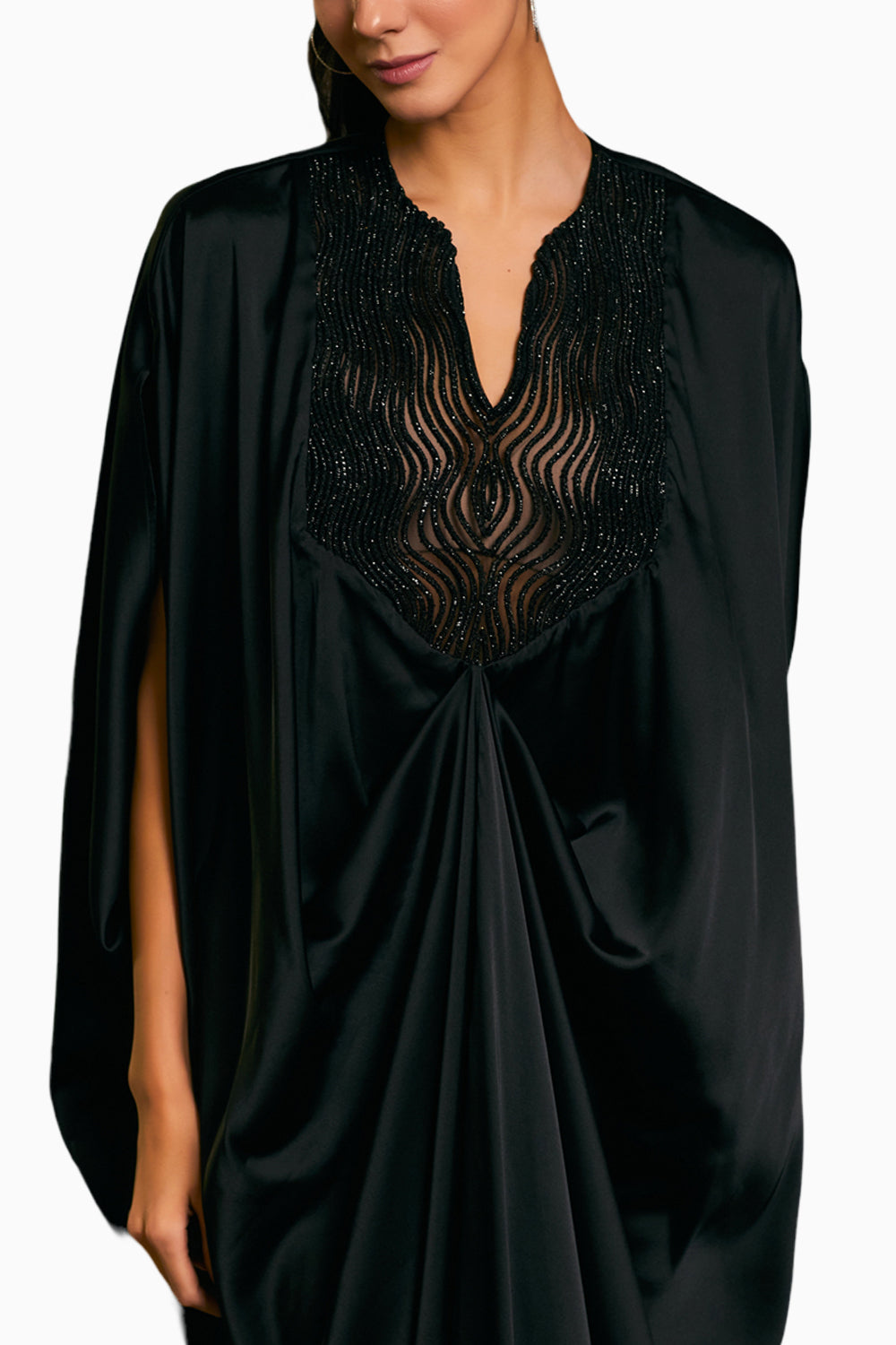 Black Goe Rope Kaftan