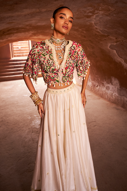 Desert Rose Blouse Lehenga Set