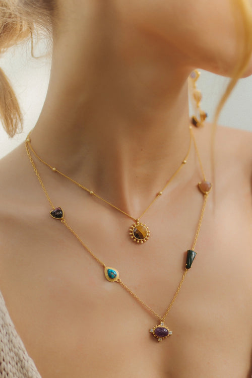Stone Struck Layered Necklace