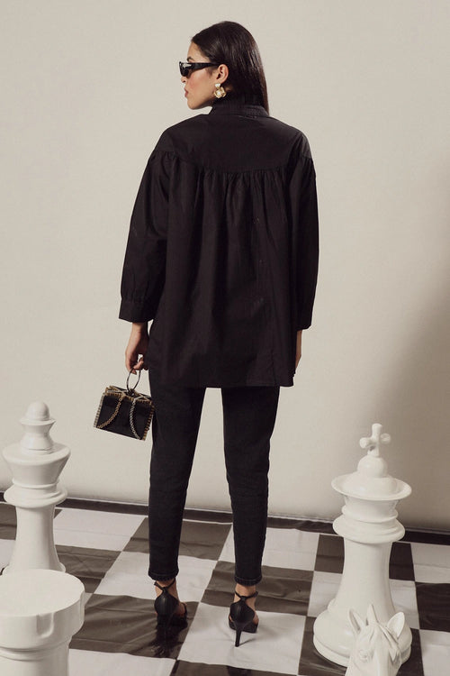 Beatrix Button Black Me Up Shirt