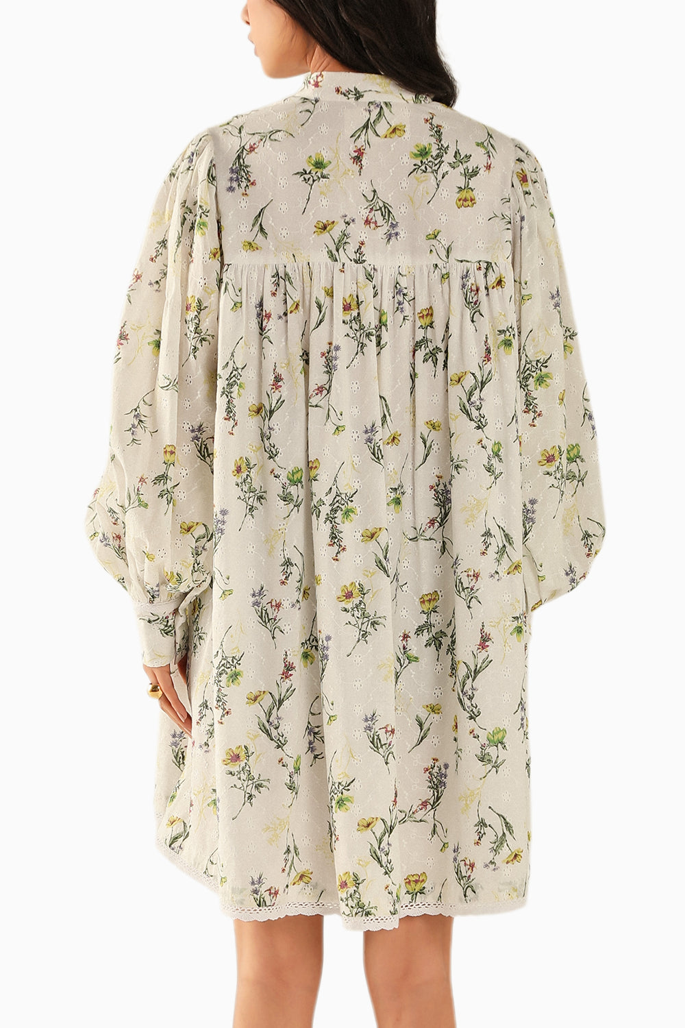 Claire White Schiffli Dress