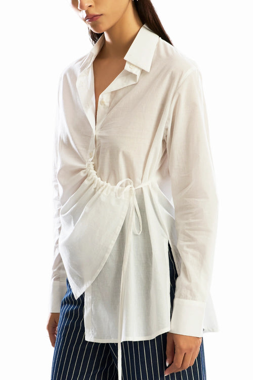 Organic Curve Cotton Shirt with Denim Pants