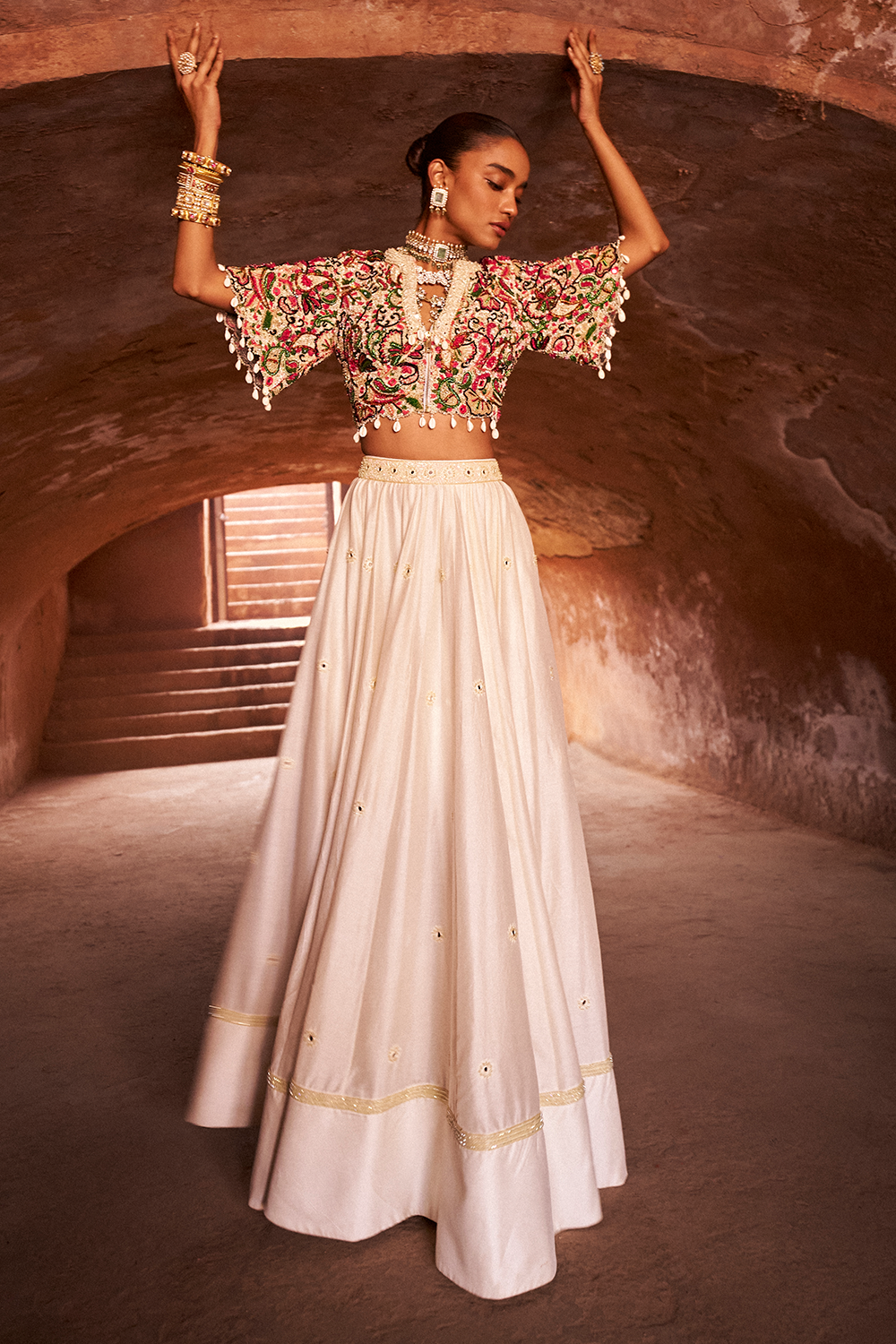 Desert Rose Blouse Lehenga Set