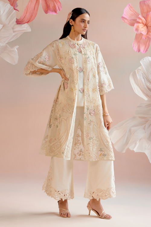 Ivory Paisley Embroidered Jacket