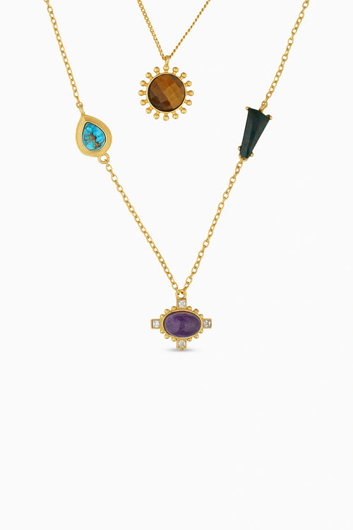 Stone Struck Layered Necklace