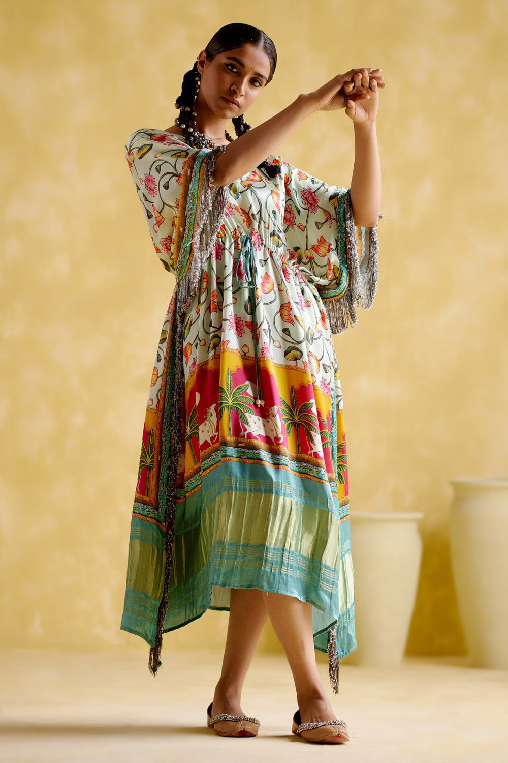 Linus Turquoise Printed Kaftan