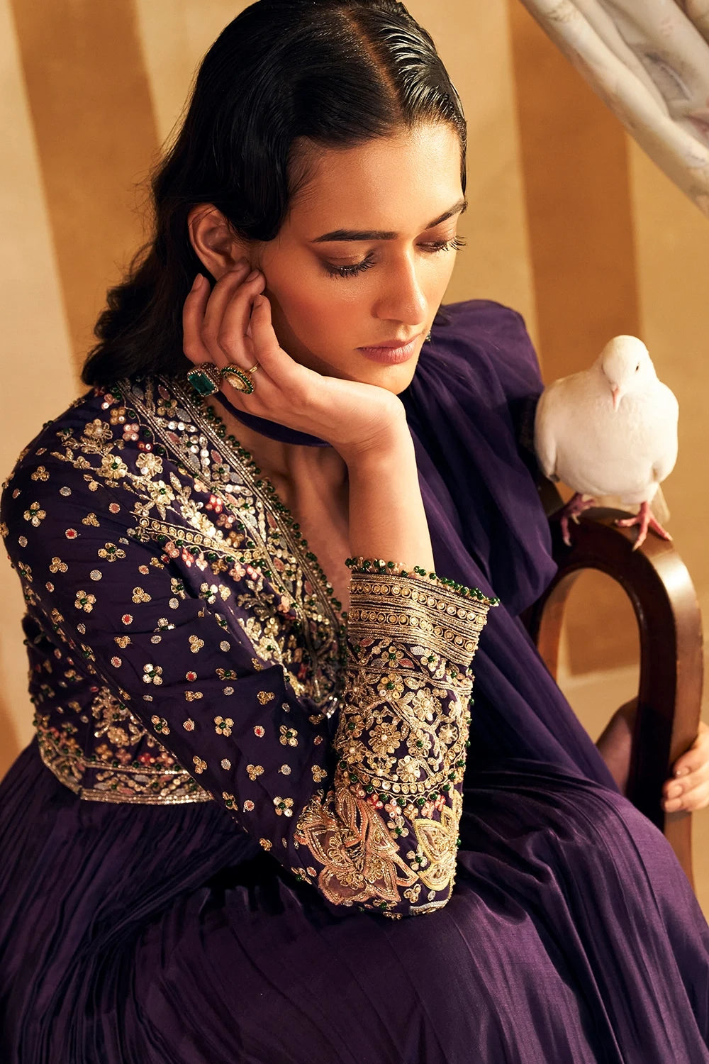 Fanon Purple Anarkali Set