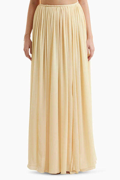 Yellow Morgana Gathered Maxi Skirt