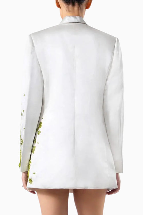 Chartreuse Dews Pearl Silk Jacket
