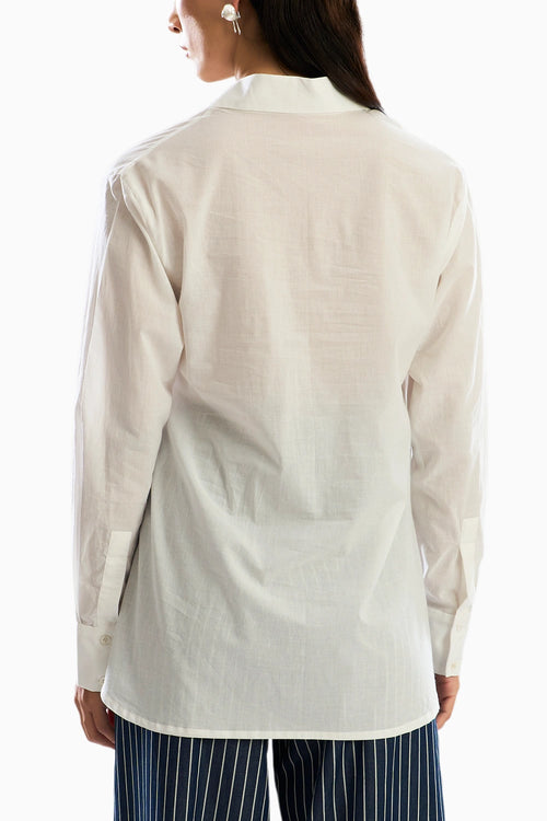 Organic Curve Cotton Shirt with Denim Pants
