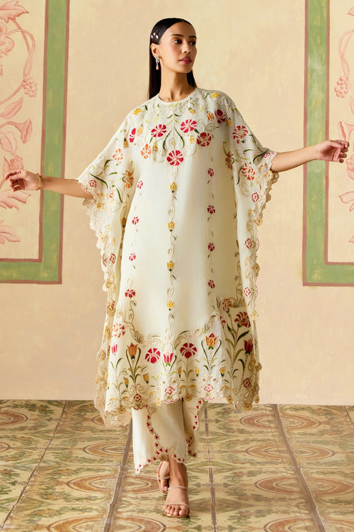 Ivory Applique Kaftan
