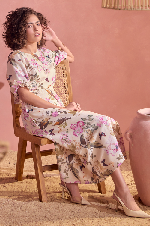 Dainty Floral Midi Dress