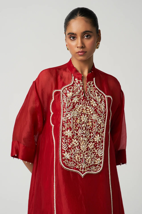 Ruby Gul-E-Mehrab Organza Kurta Set