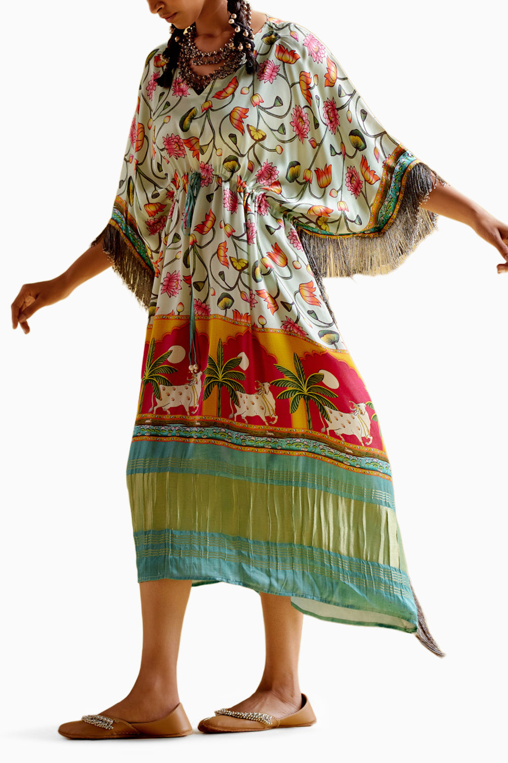 Linus Turquoise Printed Kaftan