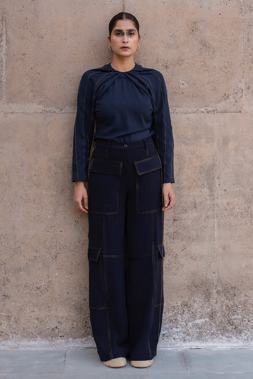 Space Blue Stitched Comfort Set