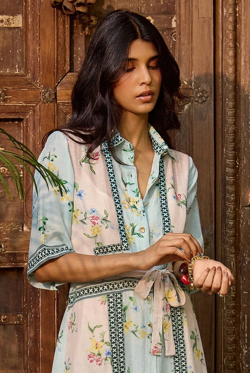 Ciel & Rosé Floral Shirt Dress