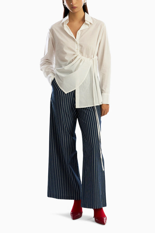 Organic Curve Cotton Shirt with Denim Pants