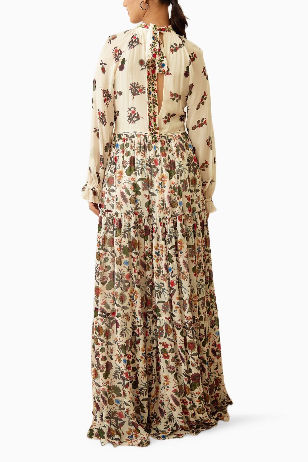 Ivory Kohinoor Jaal Print Maxi Dress