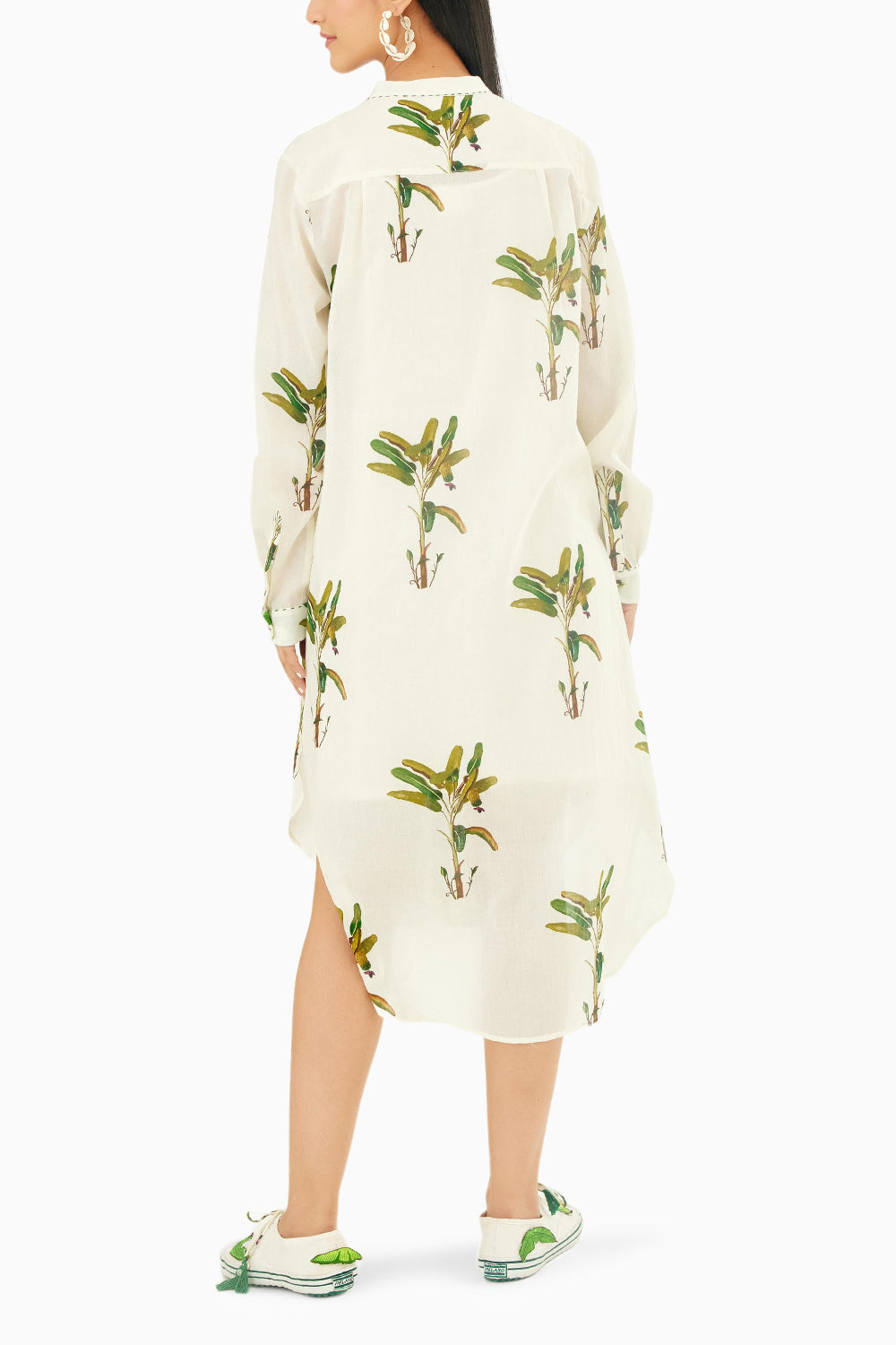 Off-White Hand Painted Shirt Dress