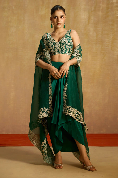 Pakeeza Green Cape Set