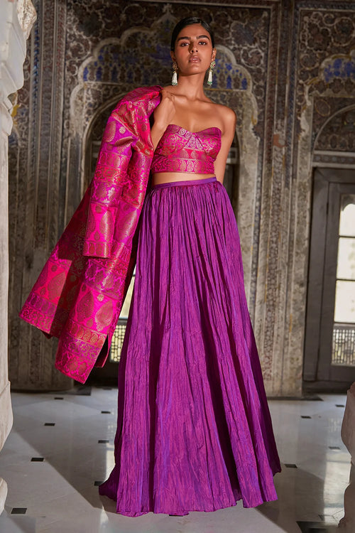 Benares Tissue Stripe Kaftan Top