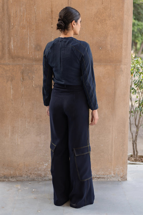 Space Blue Stitched Comfort Set