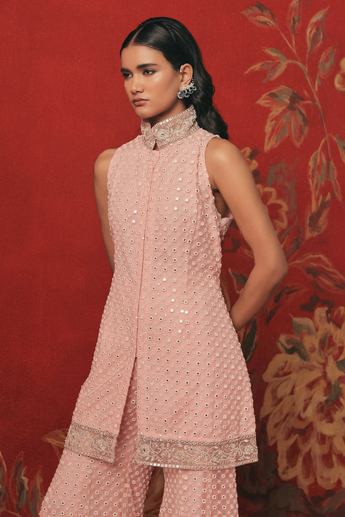 Blush Pink Mirrorwork Tunic