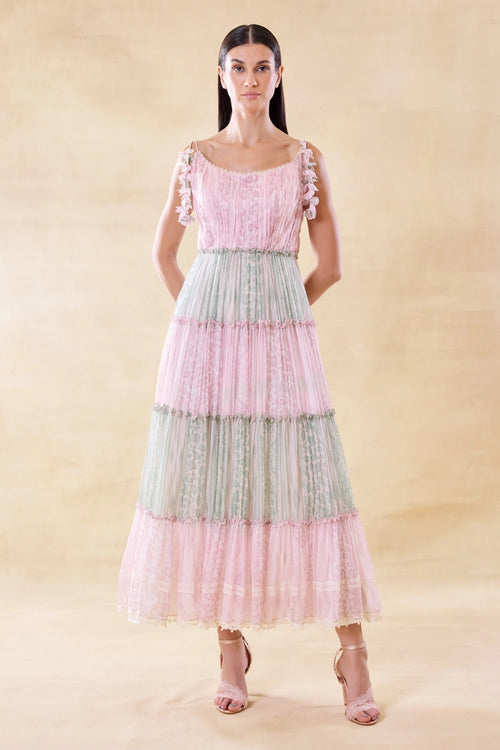 Blush Cascade Dress