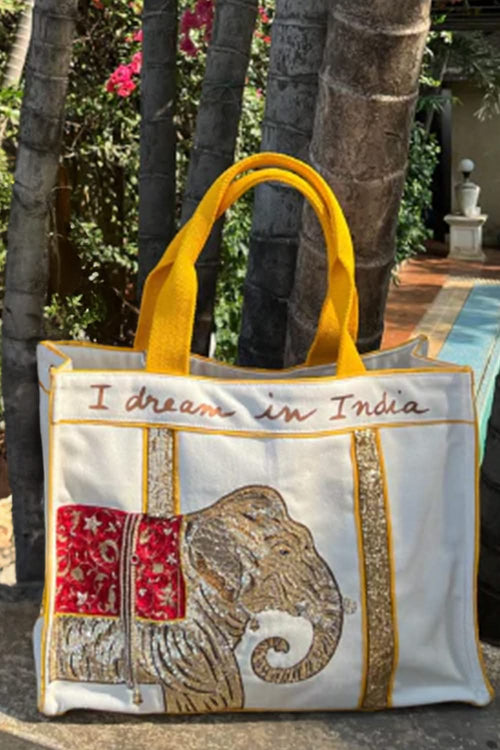 Ivory Tara Tote Bag