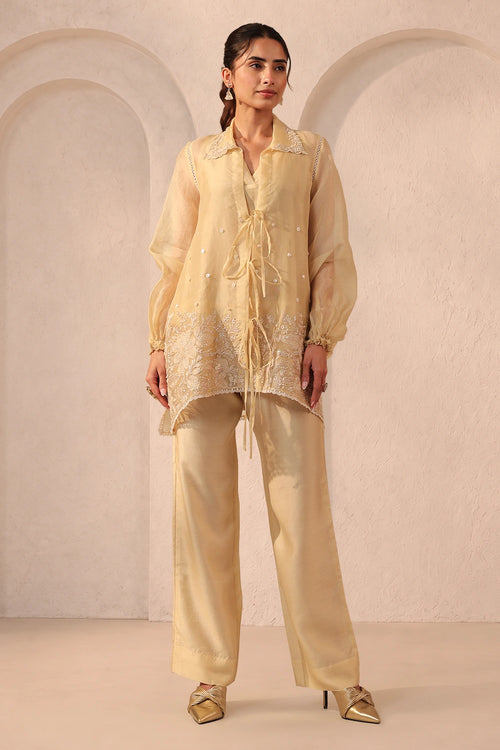Vaayu Beige Jacket Co-ord Set