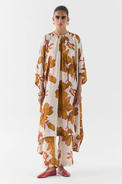 Elara Kimono Kurta And Pants Set