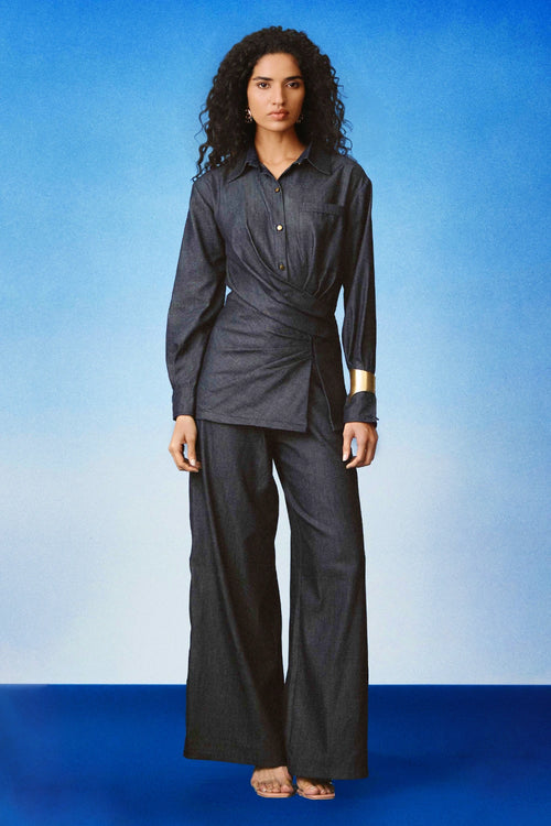 Drapped Denim Co Ord Set