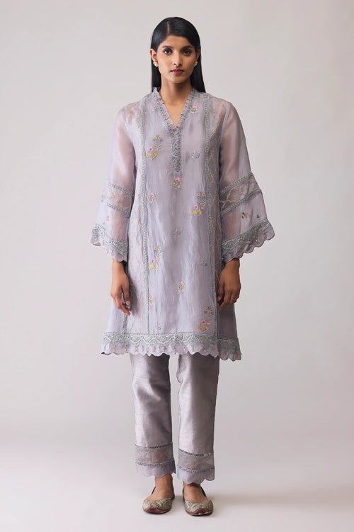 Farida Grey Kurta Set