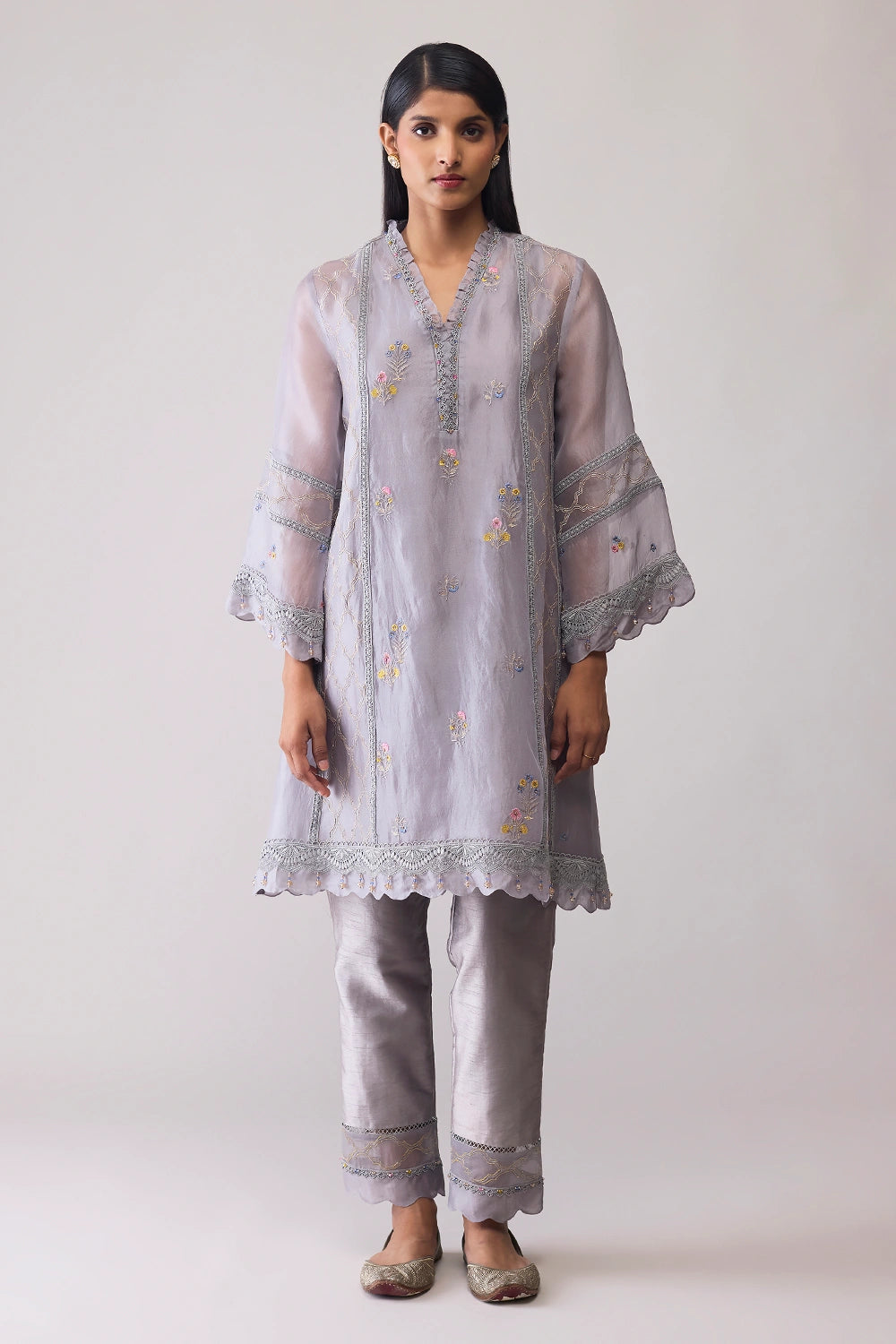 Farida Grey Kurta Set