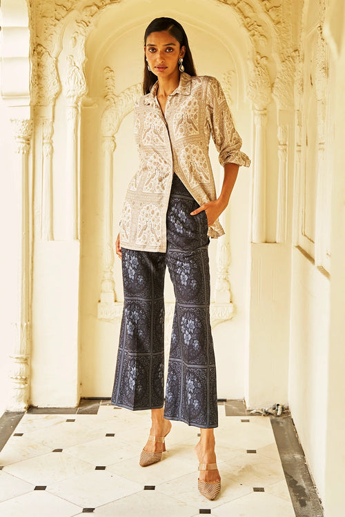 Beige Mughal Print Shirt