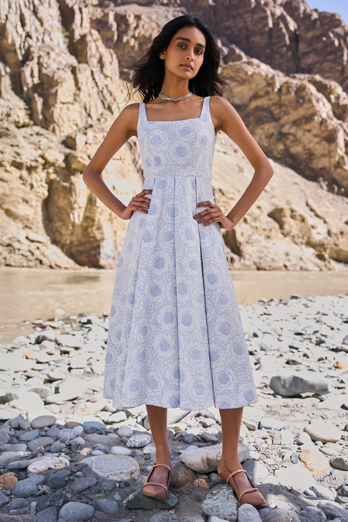 Floral Flared Midi