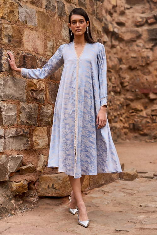 A-Line Patterned Shirt Dress