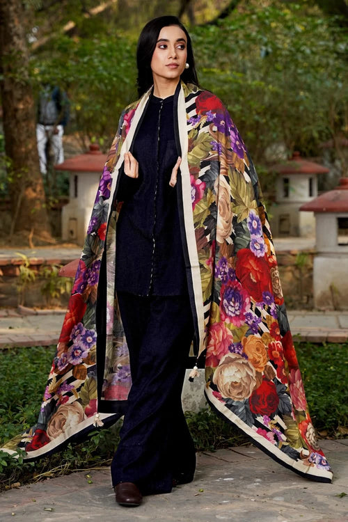 Midnight Garden Shawl